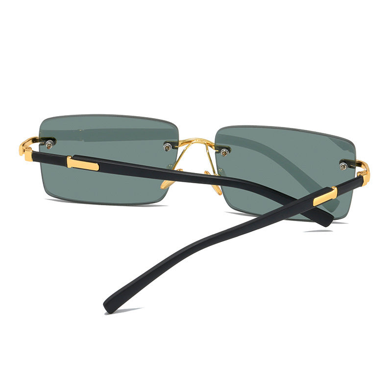Rimless Crystal Sunglasses Lightweight Minimalist Trendy Shades