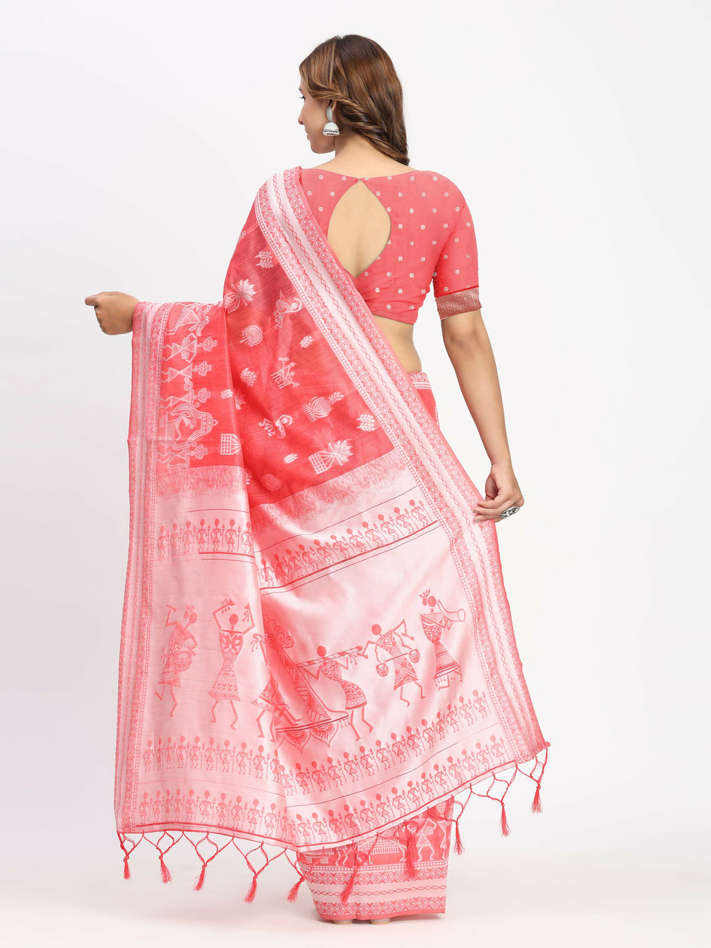 Shree Shyam Fashion Linen Cotton Sky Blue Saree
