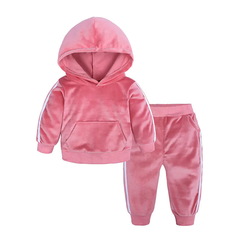 Children's Velvet 2-Piece Set for Boys and Girls