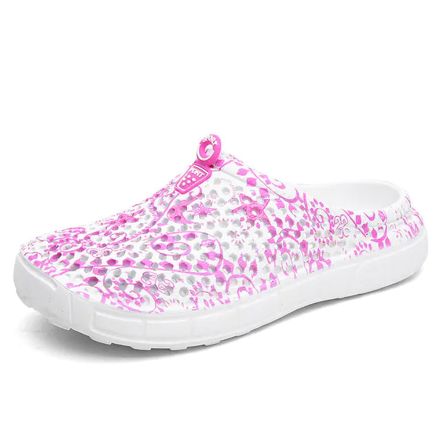 Women Summer Butterfly Print Clogs Lightweight Beach Shoes - Image 17