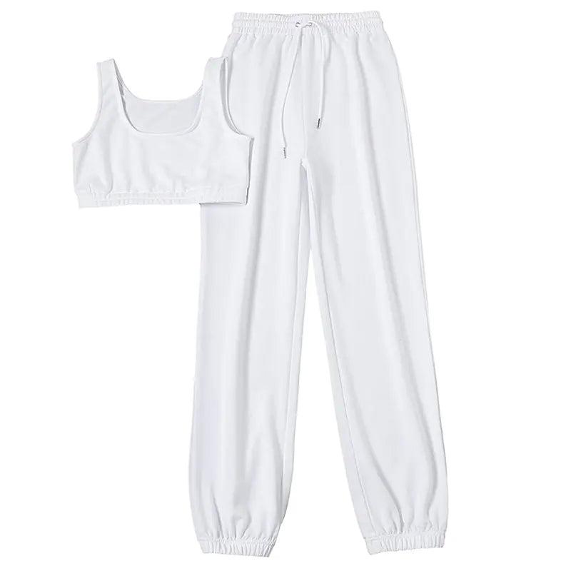 2023 Women's Casual Two-Piece Crop Top and Pants Set