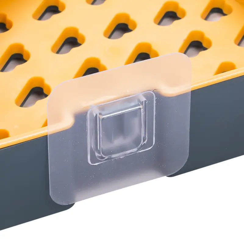Triangular Adhesive Shelf with Hook for Bathroom