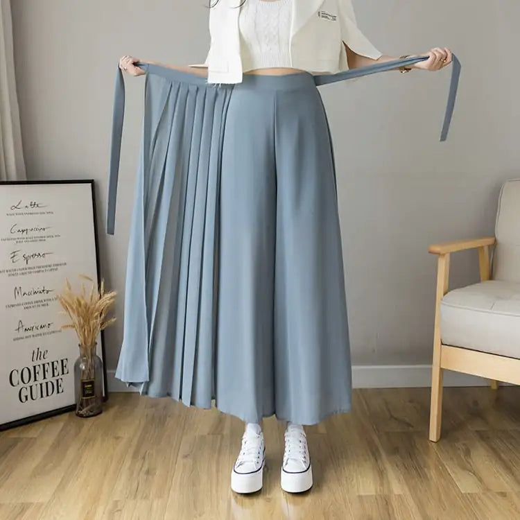 Chiffon Pleated Casual Pant Skirt