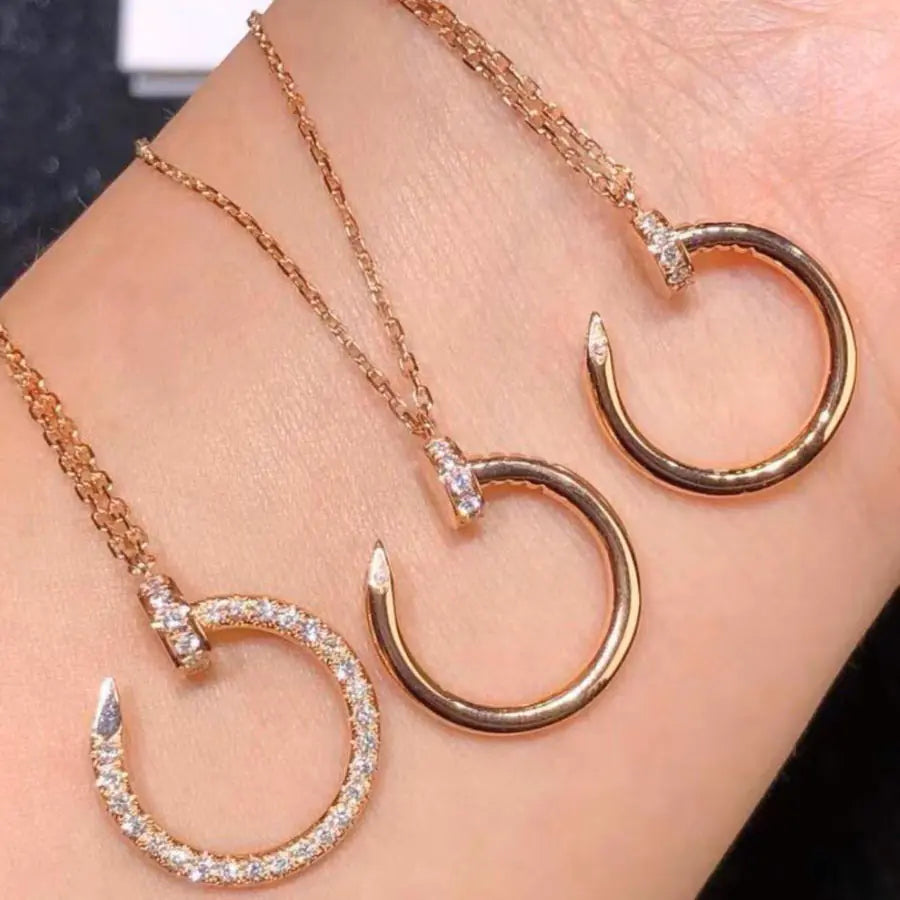 Trendy Luxury Hook Pendant Necklace for Women