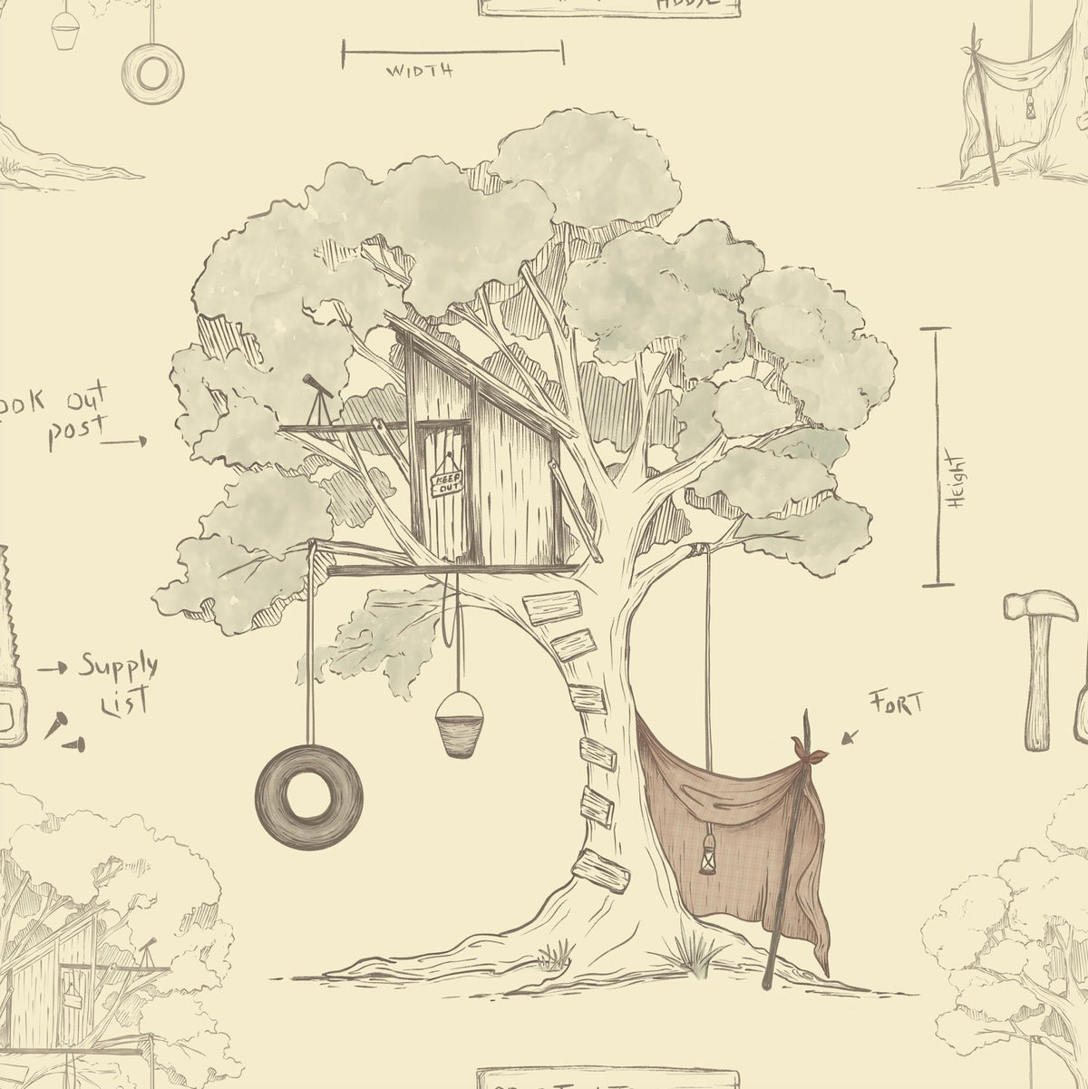 Beau Wallpaper by Karen and Marisa Designs
