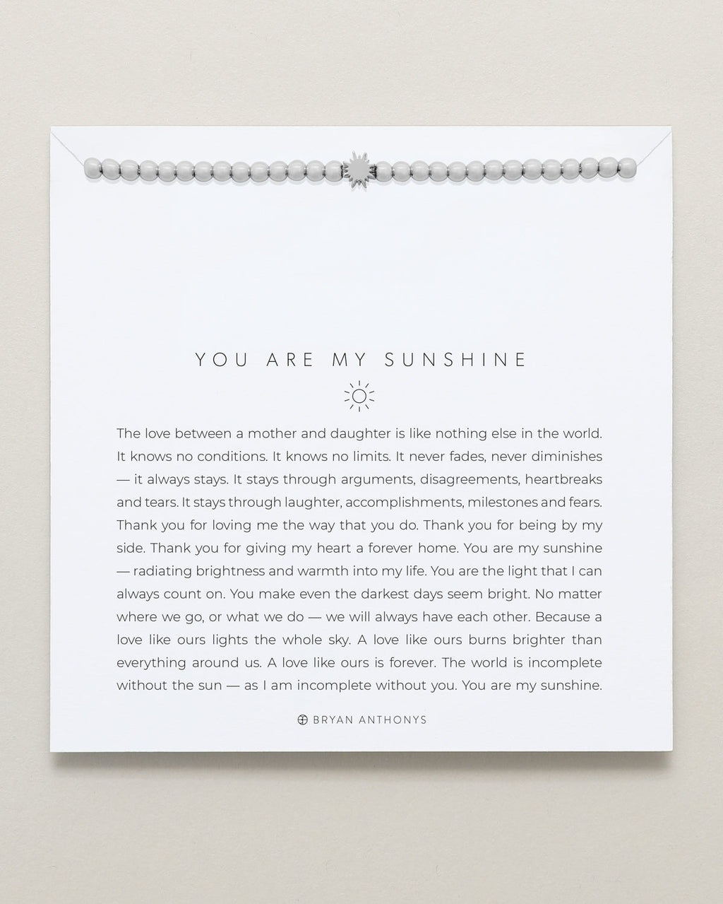 You Are My Sunshine Beaded Icon Bracelet