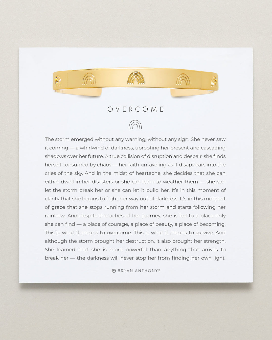 Overcome Engraved Cuff