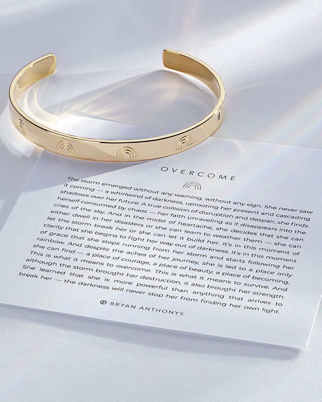 Overcome Engraved Cuff