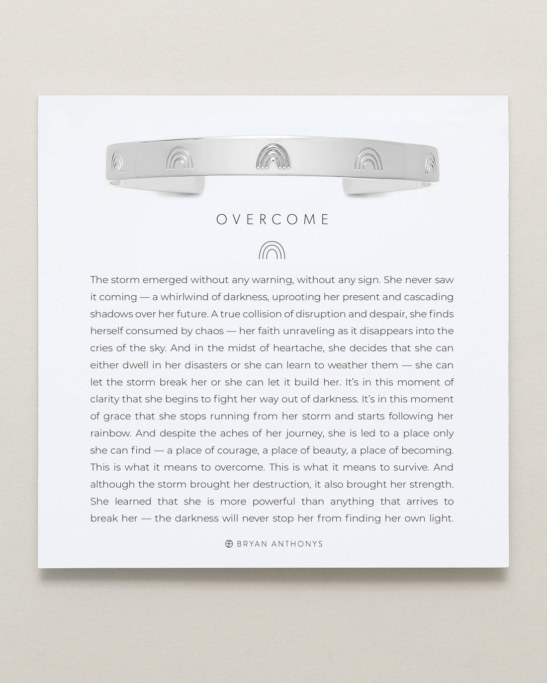 Overcome Engraved Cuff