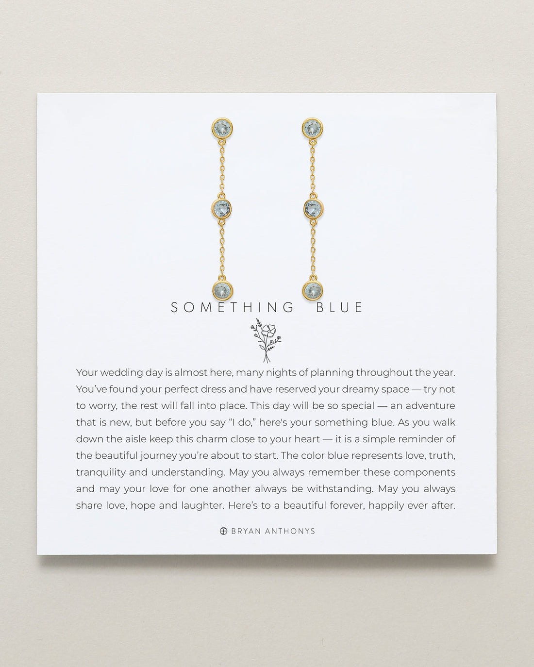 Something Blue Linear Earrings