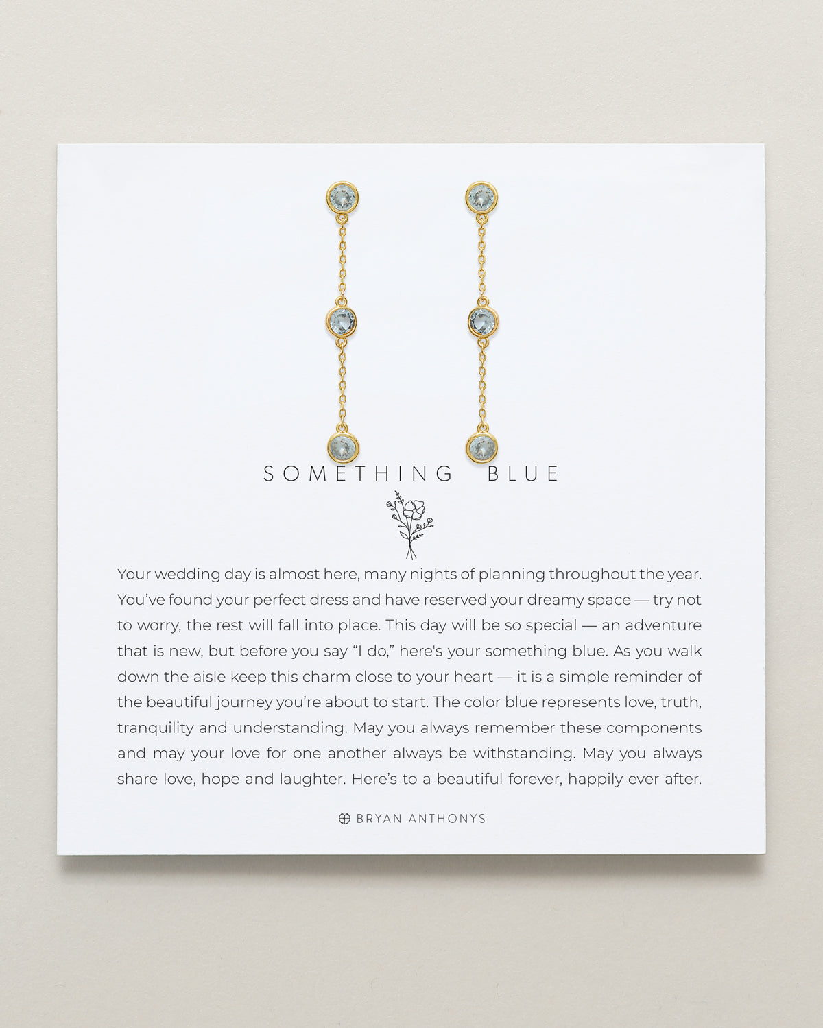 Something Blue Linear Earrings
