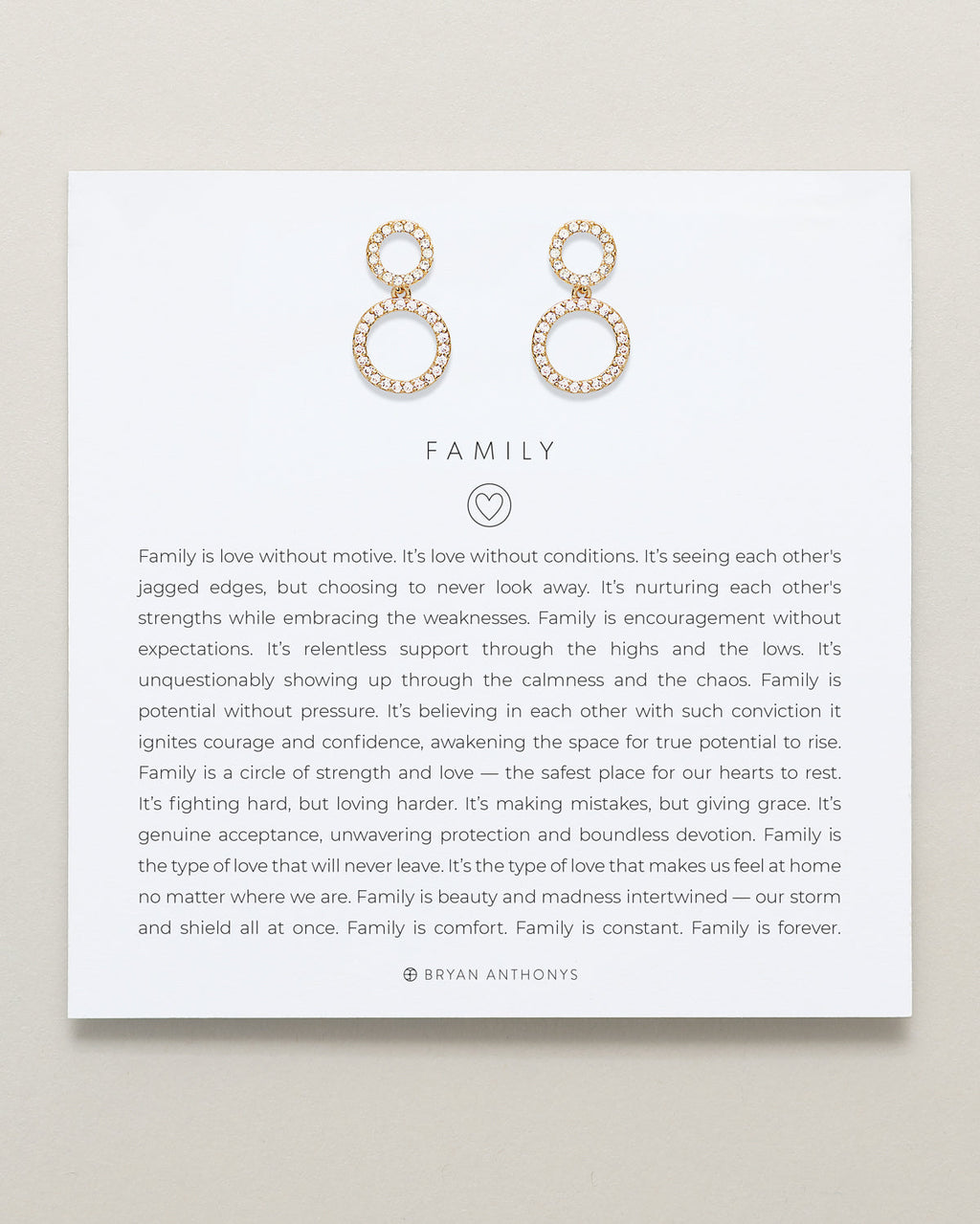 Family Drop Earrings