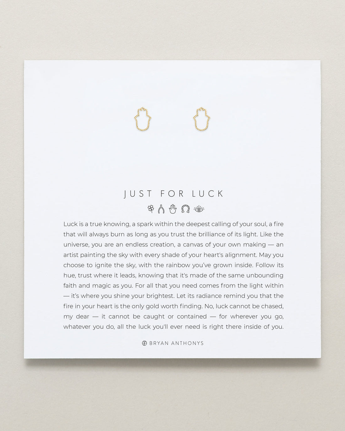 Just For Luck Hamsa Earrings
