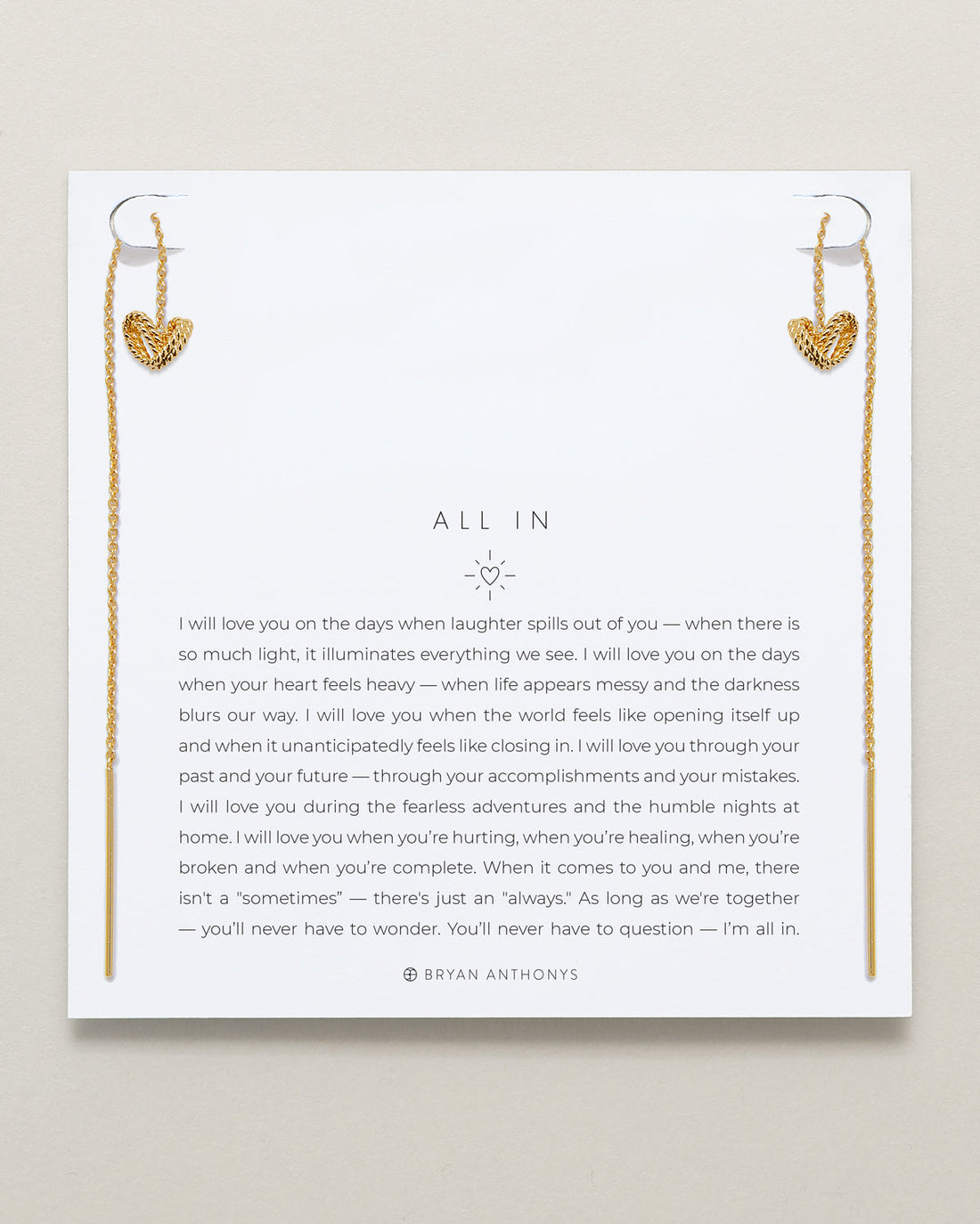 All In Threader Earrings