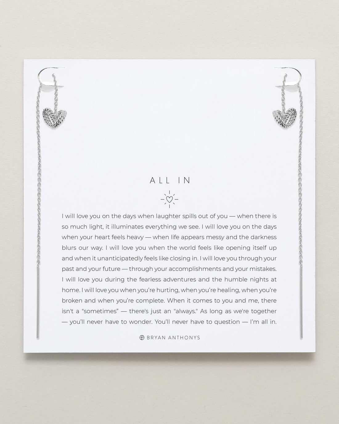 All In Threader Earrings