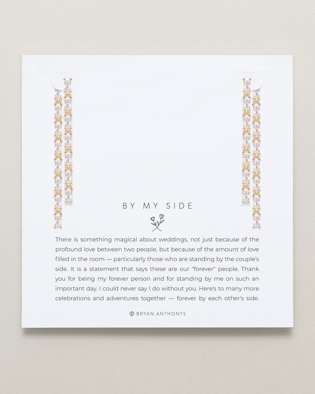 By My Side Baguette Chandelier Earrings