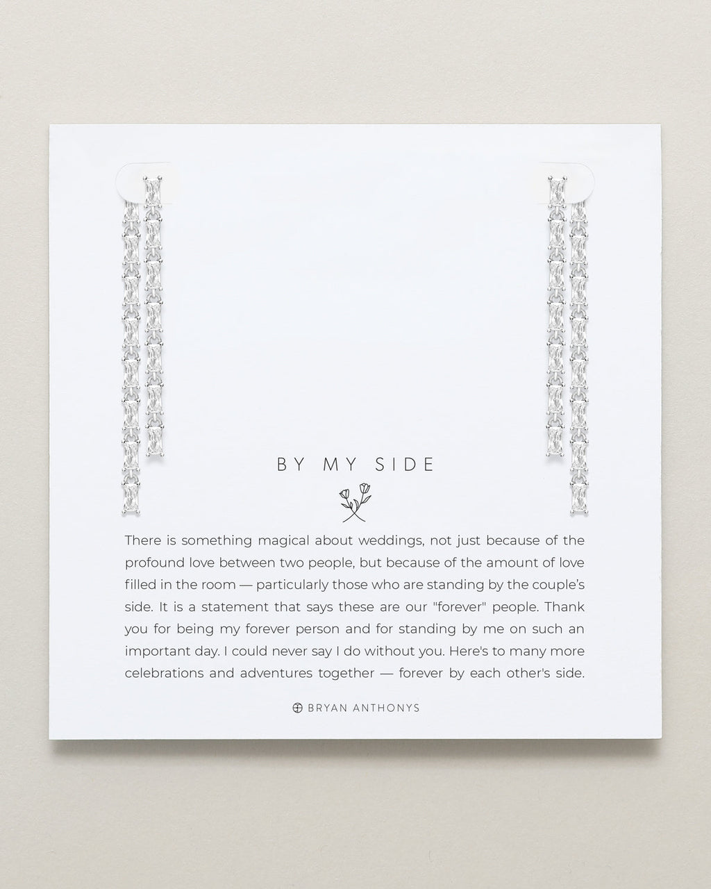By My Side Baguette Chandelier Earrings