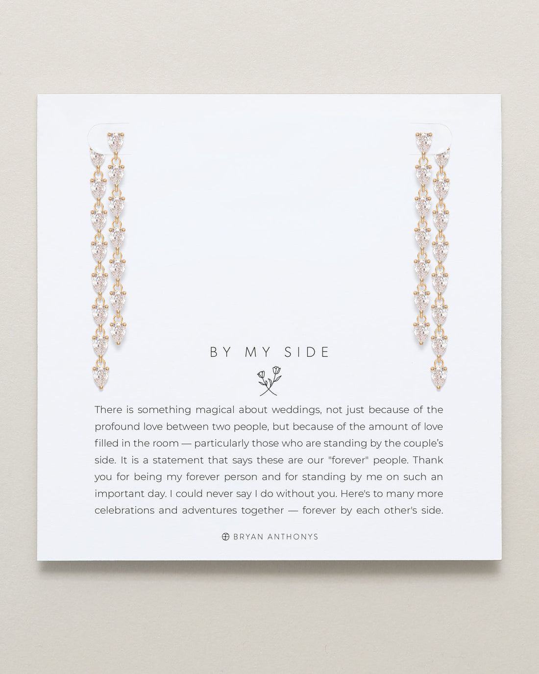 By My Side Pear Cut Chandelier Earrings