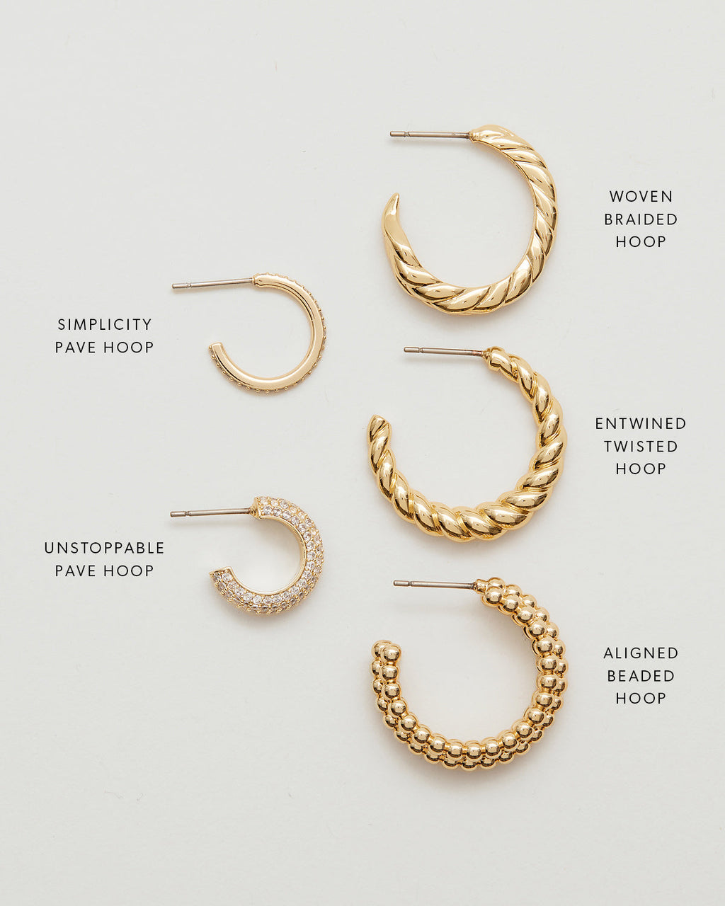 Simplicity Pave Hoop Earrings