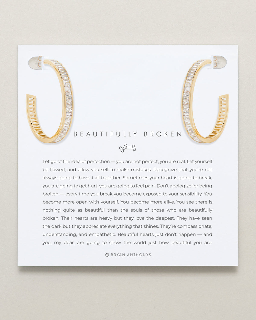 Beautifully Broken Baguette Maxi Hoop Earrings