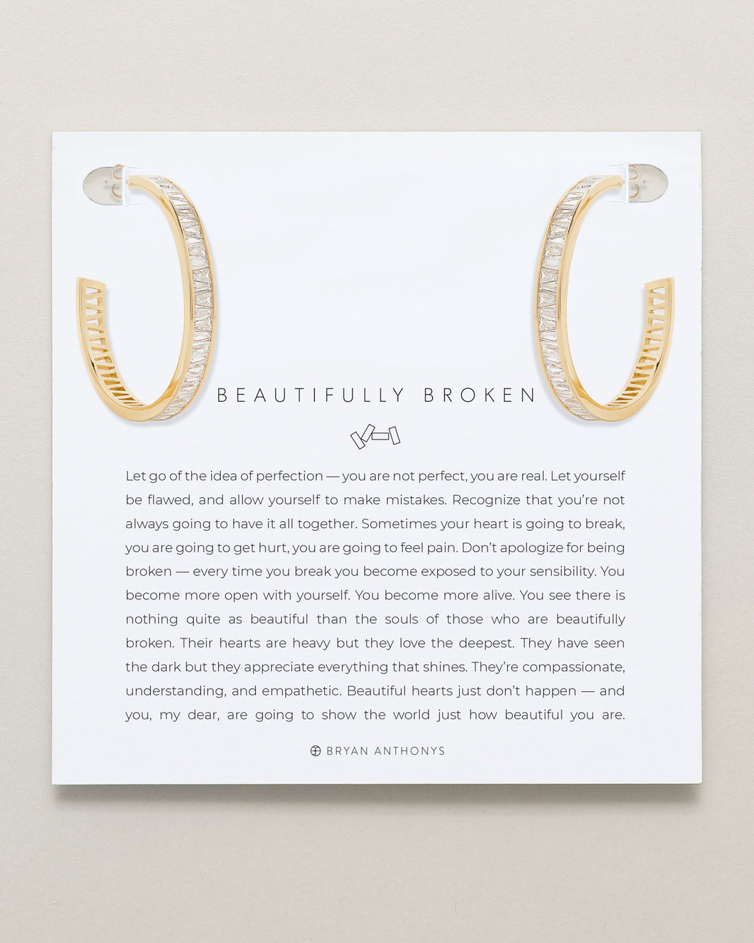 Beautifully Broken Baguette Maxi Hoop Earrings