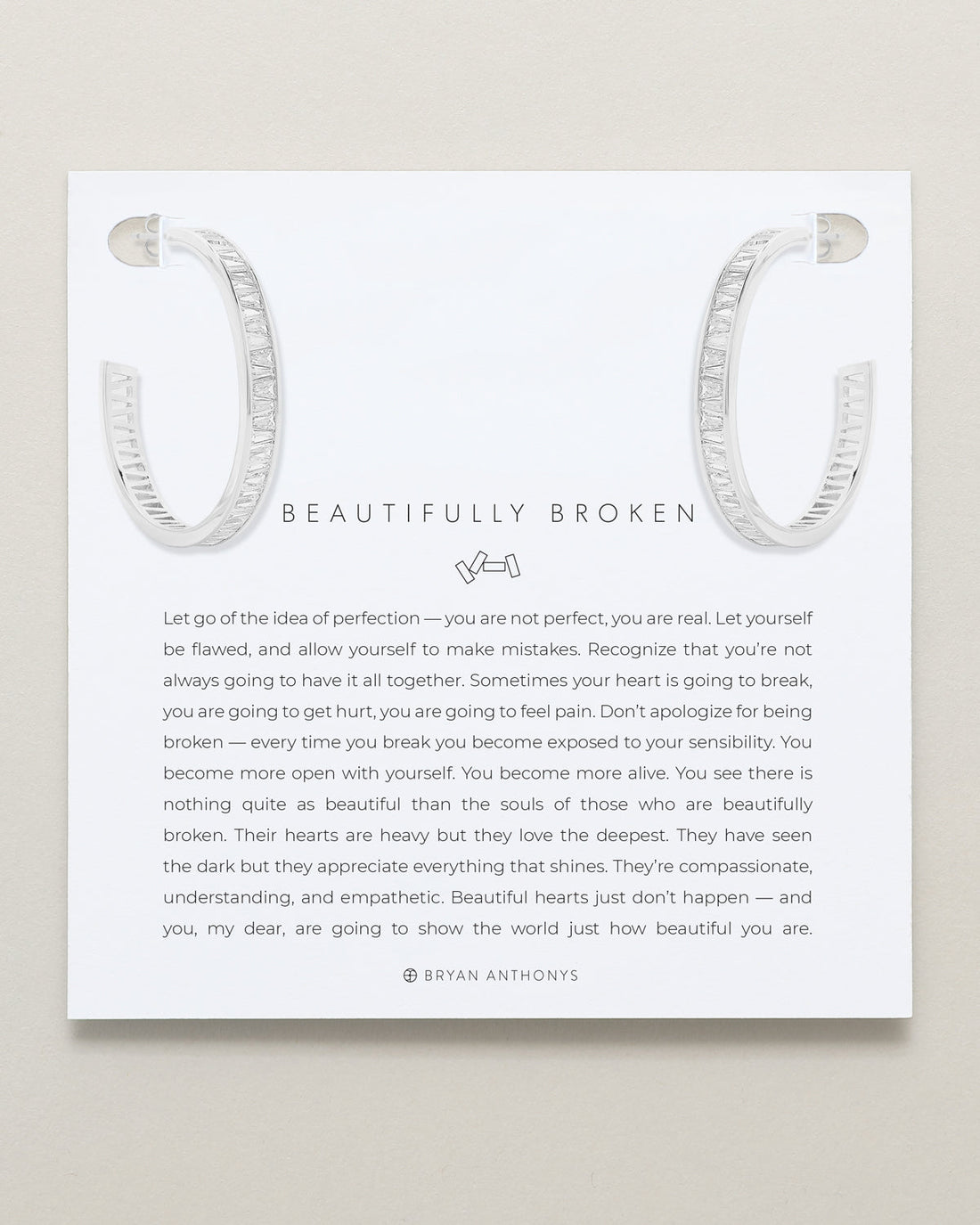 Beautifully Broken Baguette Maxi Hoop Earrings