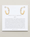 Beautifully Broken Baguette Midi Hoop Earrings