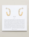 Mom Baguette Midi Hoop Earrings