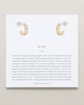 Mom Baguette Mini Hoop Earrings