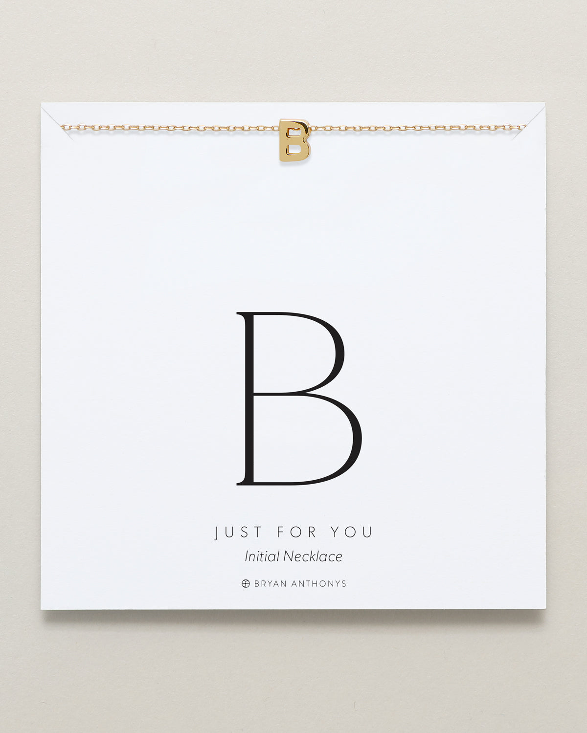 Just For You Initial Necklace — B