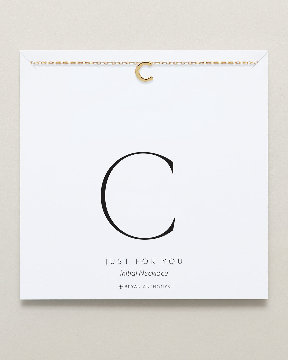 Just For You Initial Necklace — C