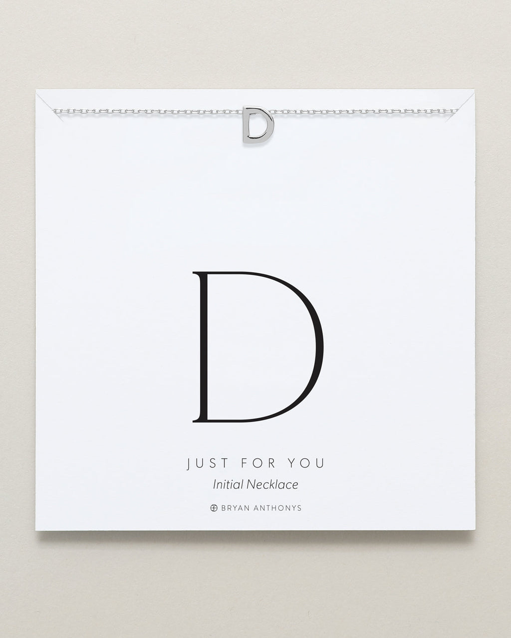 Just For You Initial Necklace — D