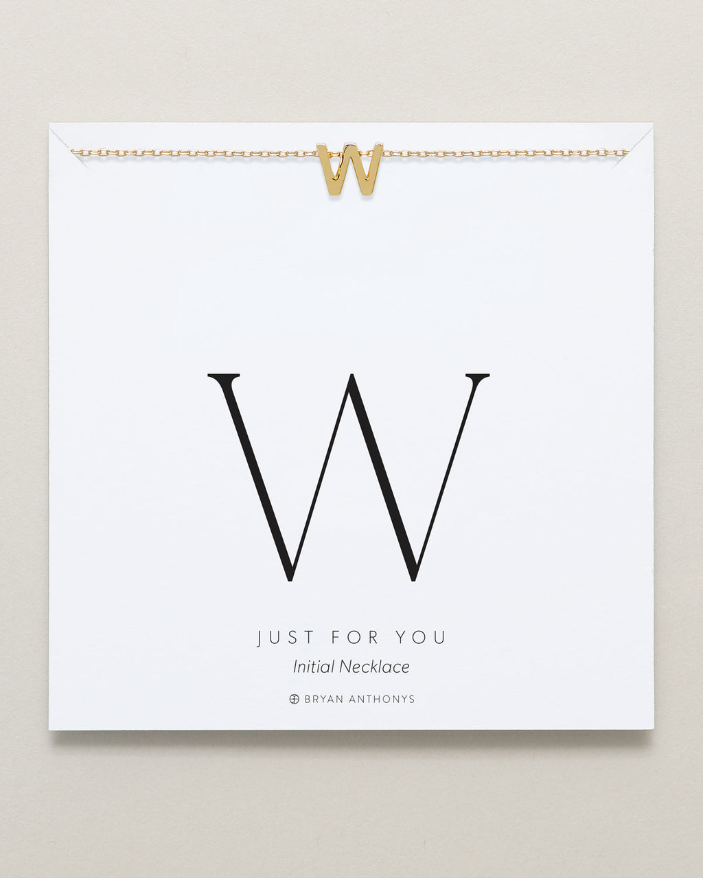 Just For You Initial Necklace — W