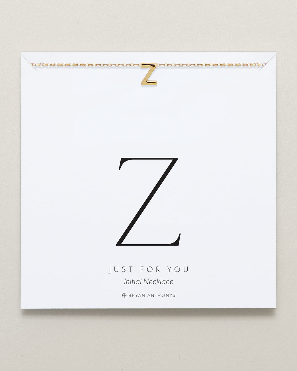 Just For You Initial Necklace — Z