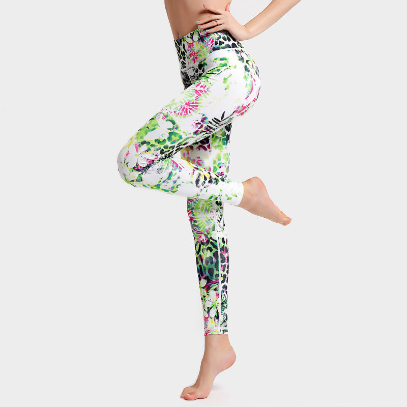 Marble Print High-Waist Yoga Leggings – Sculpted Fit Purple - additional view 10