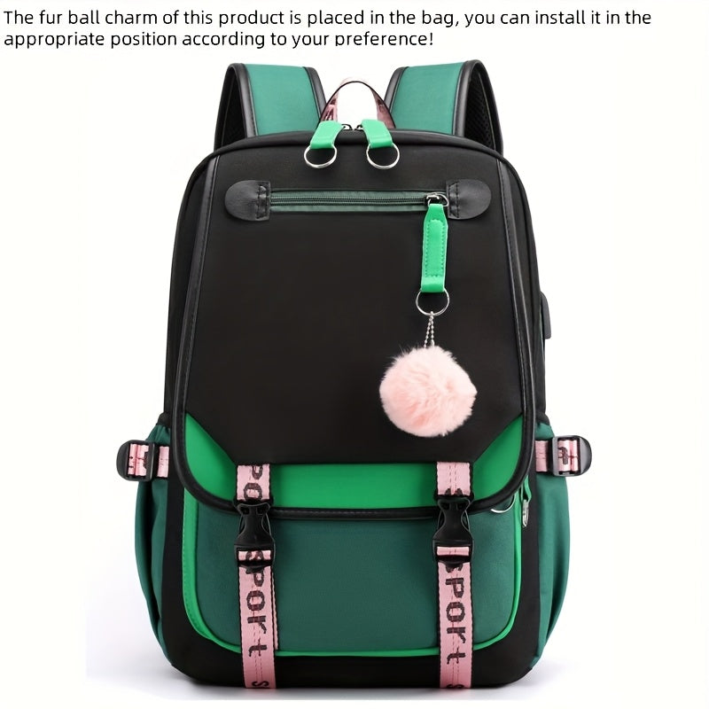 Spacious Fashion Casual Unisex Middle School Backpack