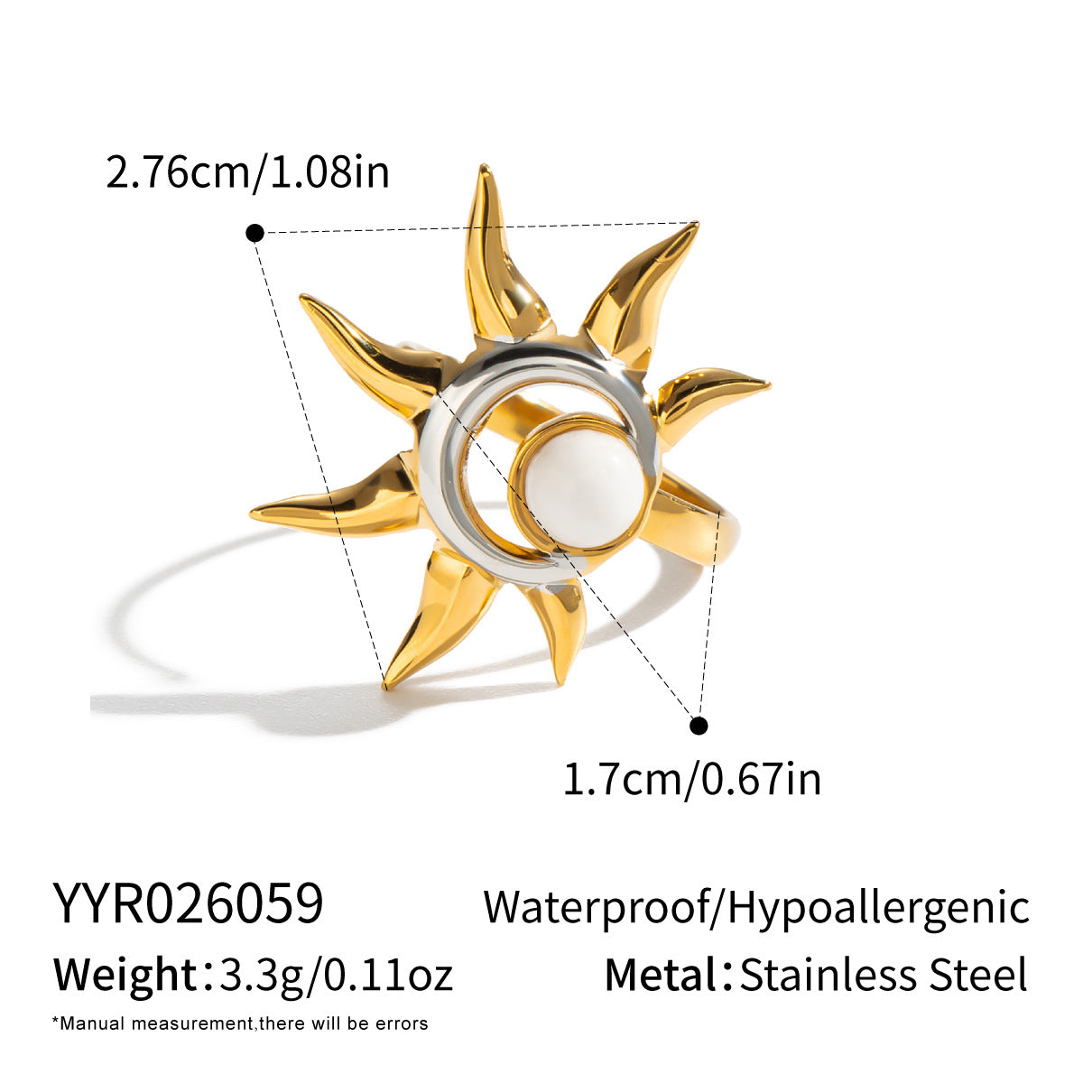 Color-block Ring With A High-end Niche Design Titanium Steel Jewelry