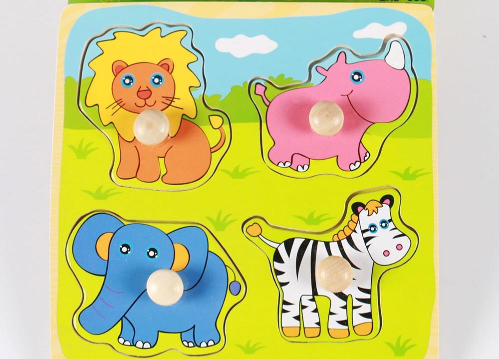 Wooden Montessori Grab Board Puzzle for Early Learning & Play