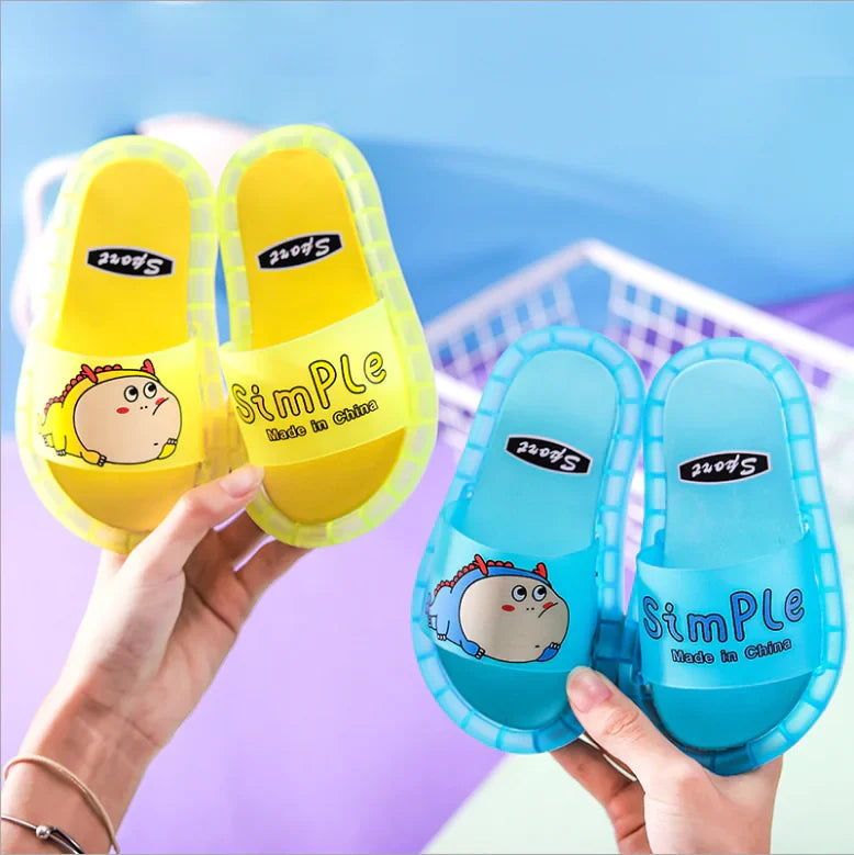 Glowing Dinosaur Cartoon Slippers for Kids