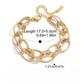 Two-Tone Titanium Steel Bracelet with 18K Gold Plating