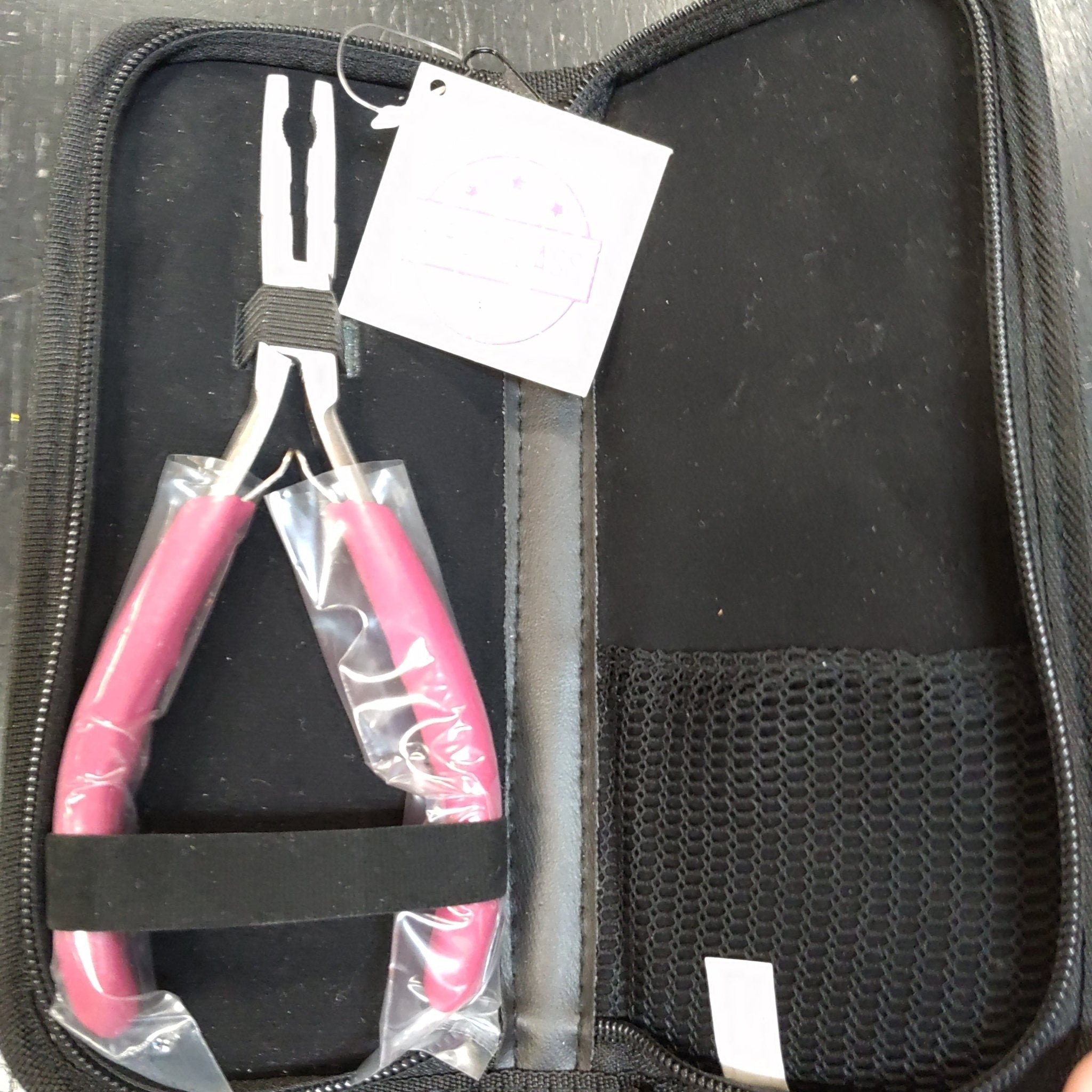 Babe Pink Plier tool for hair extensions with ergonomic grip