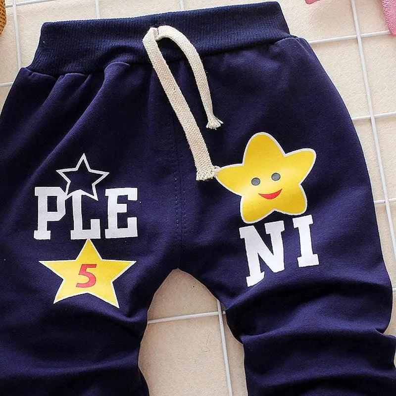 Unisex Baby Cotton Casual Trousers - Soft Elastic Waist Playwear