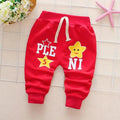 Unisex Baby Cotton Casual Trousers - Soft Elastic Waist Playwear