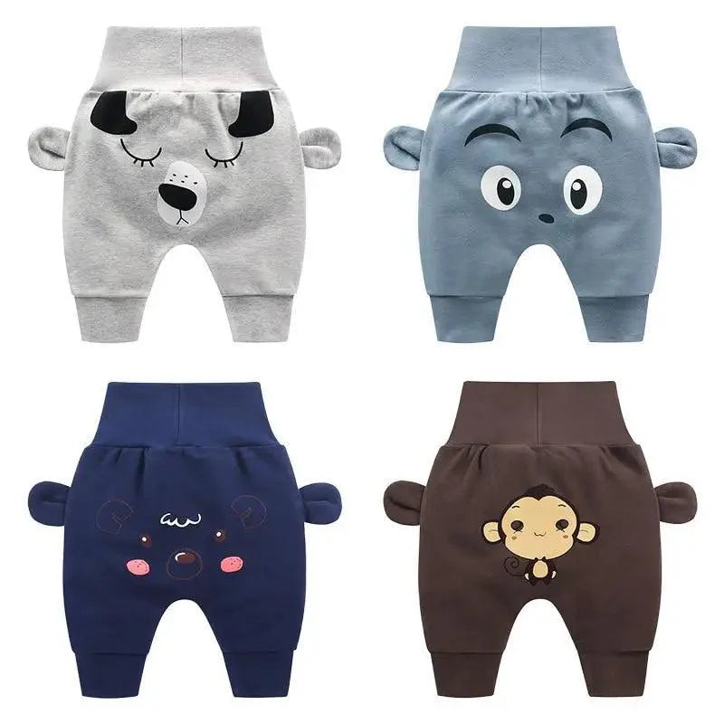 Unisex Baby Cotton Character Pants - Soft Infant Playwear Trousers