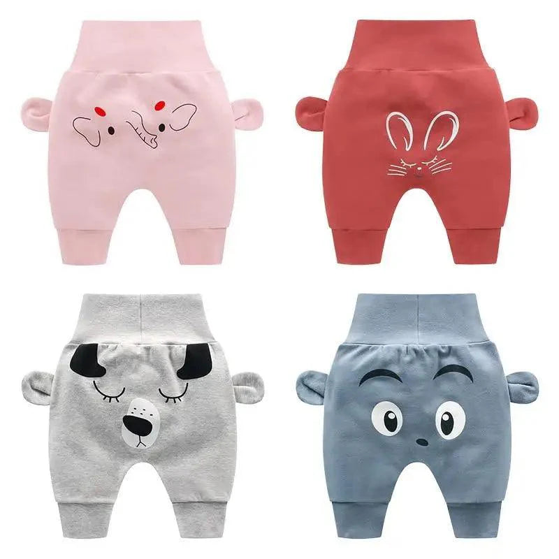Unisex Baby Cotton Character Pants - Soft Infant Playwear Trousers