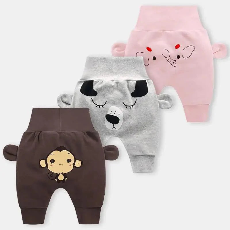 Unisex Baby Cotton Character Pants - Soft Infant Playwear Trousers