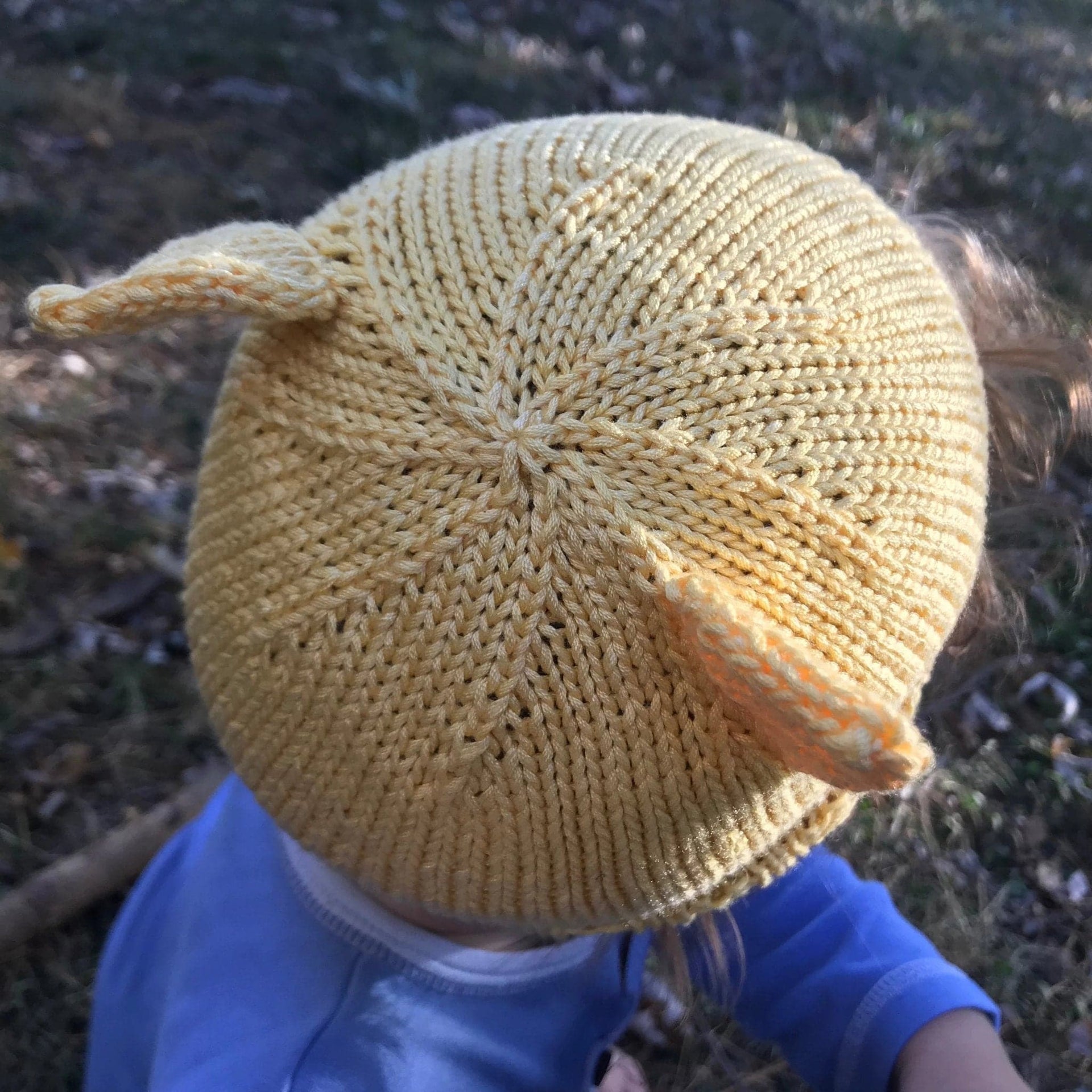 Baby Kitten Ears Knit Beanie DIY Kit - Soft Yellow Handmade Hat