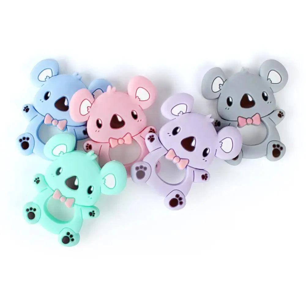 Cute Animal Silicone Baby Teether Toy - BPA Free Beads