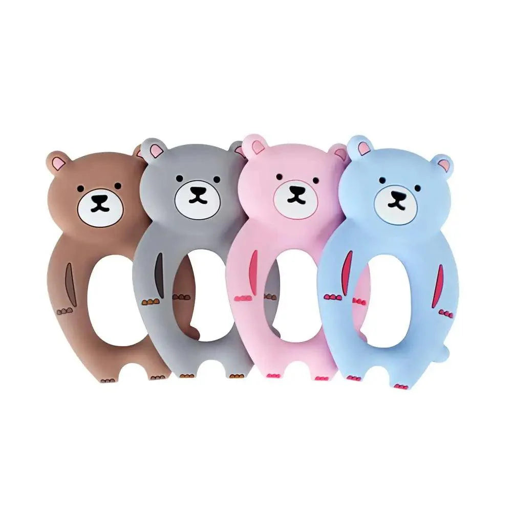 Cute Animal Silicone Baby Teether Toy - BPA Free Beads