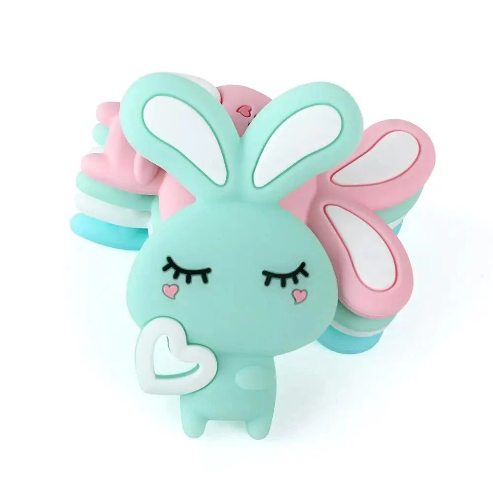 Cute Animal Silicone Baby Teether Toy - BPA Free Beads